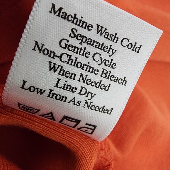 Coldwater Creek Womens Tee Short Cap Sleeve Orange 1X 100% Pima Cotton V Neck - Picture 9 of 9